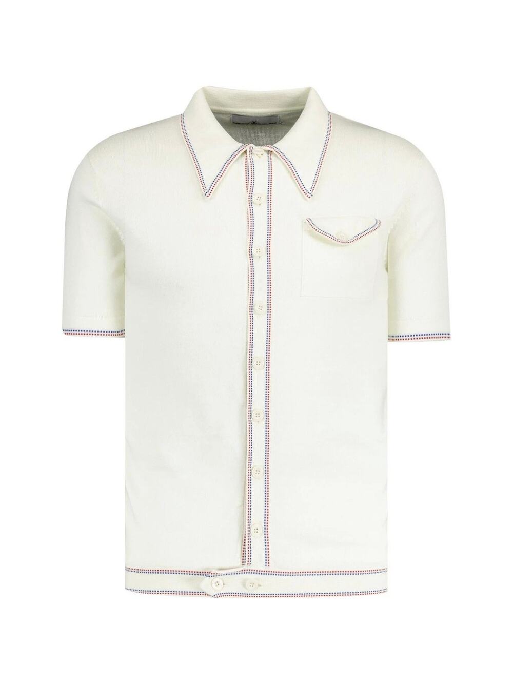 Madcap England Crawdaddy Retro Mod Micro Dash Slim Knit Polo Cardigan Size 2XL